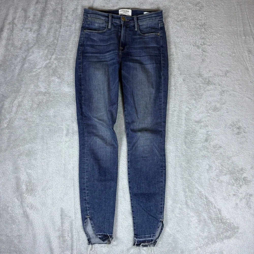 FRAME Denim Womens Jeans 25 Blue Le High Skinny Stretch Denim